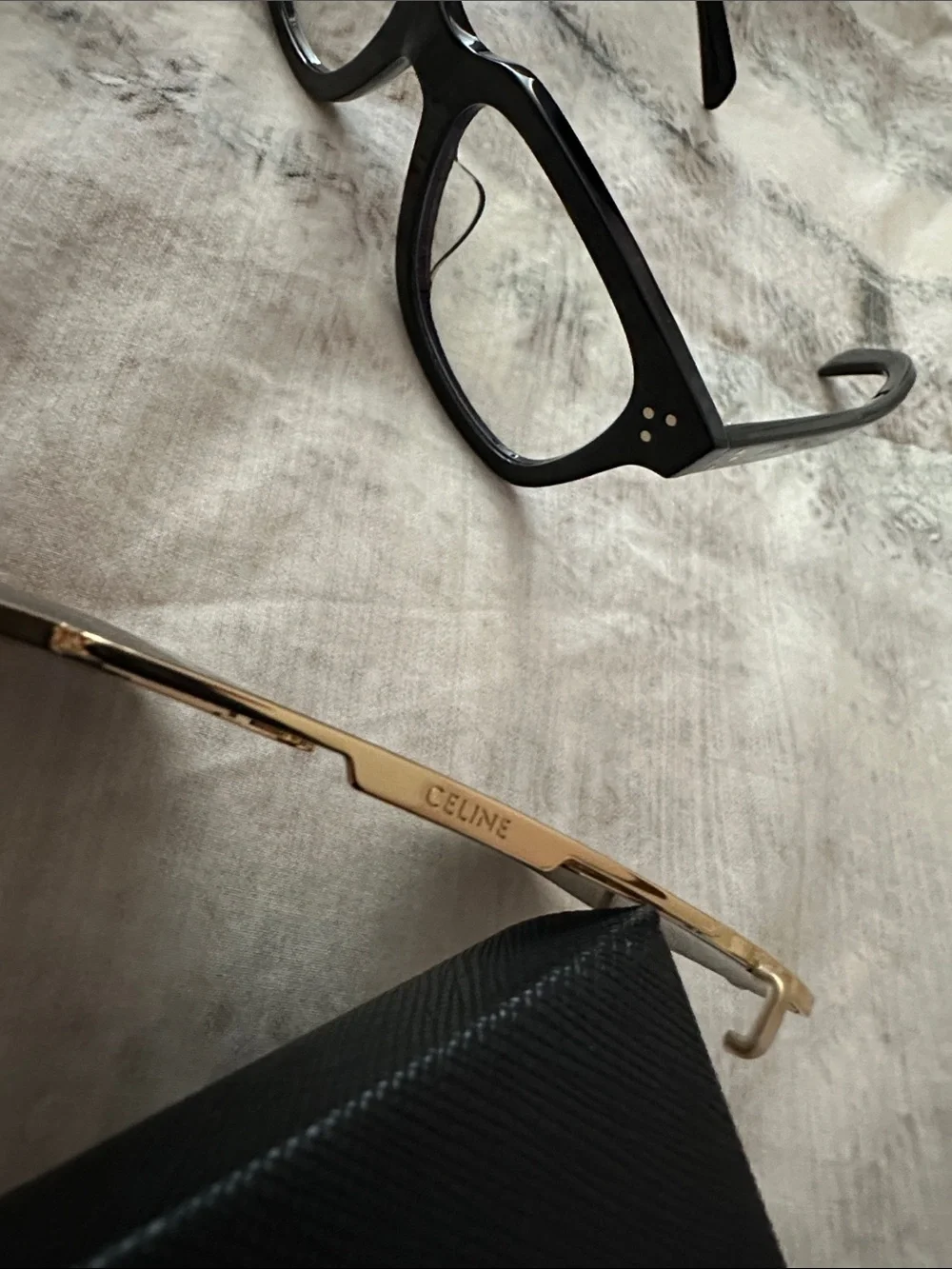 Celine - Square Glasses / Sunglasses with Clip on
